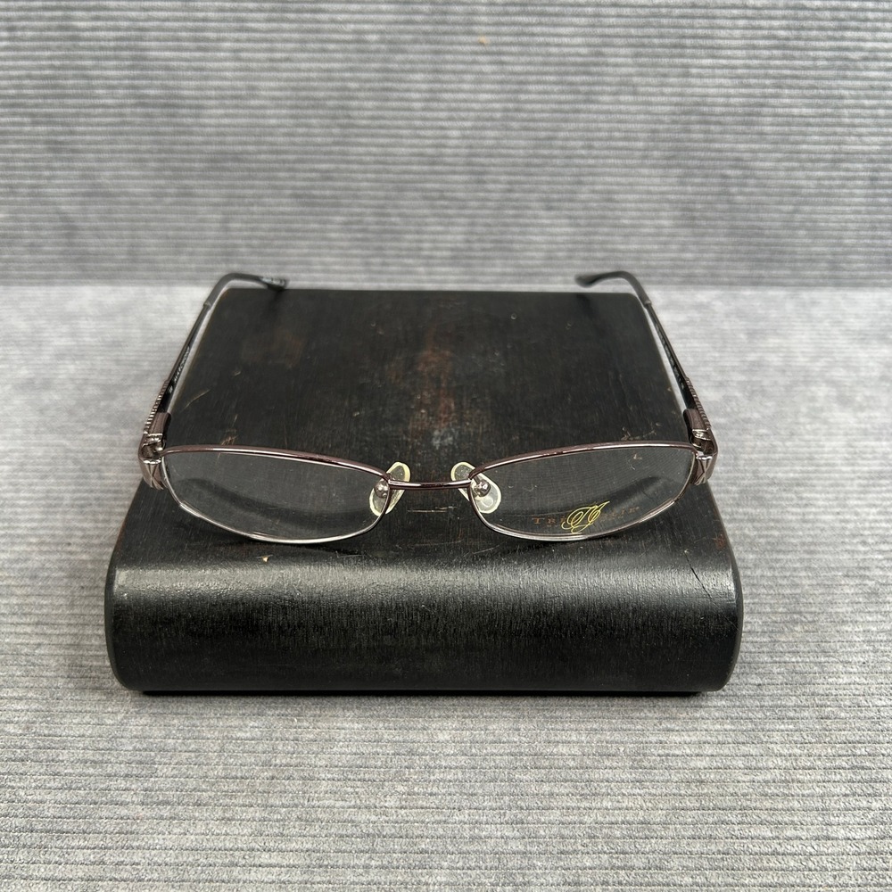 Marchon Tres Jolie 137 Smokey Grey Oval Y2k Eyeglasses FiligreeMetal Frames